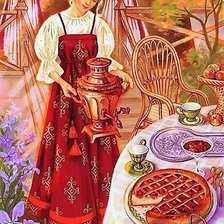 Схема вышивки «Приглашение к чаю»