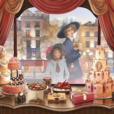 Схема вышивки «у витрины»