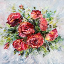 Схема вышивки «пастельные розы»