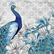 Схема вышивки «павлин»