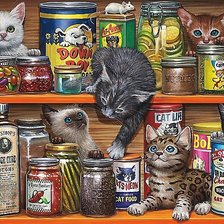 Схема вышивки «котята»