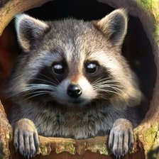 Схема вышивки «милый енот»