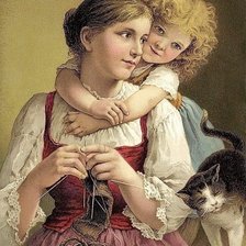 Схема вышивки «Мамины помощники 1»