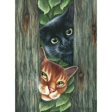 Схема вышивки «Любопытные парни»