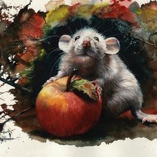 Схема вышивки «мышонок 2»