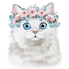 Схема вышивки «кошечка»