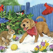 Схема вышивки «мир животных»