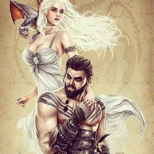 Схема вышивки «Он и она»