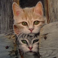 Схема вышивки «Любопытные парни»