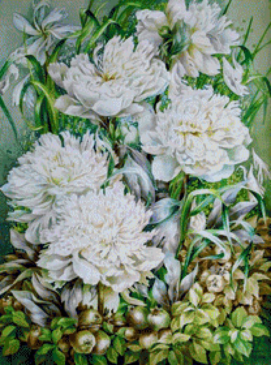 Галина Горнева.Белые пионы. - предпросмотр