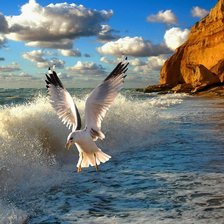 Схема вышивки «море»