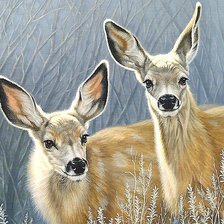 Схема вышивки «олени»