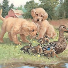 Схема вышивки «мир животных»