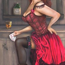 Схема вышивки «Девушка»