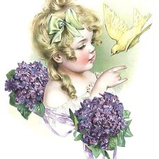 Схема вышивки «ретро открытка»