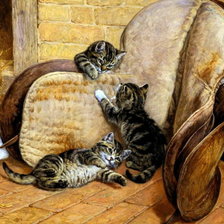 Схема вышивки «Игривые малыши (по картине Фрэнка Пэттона)»