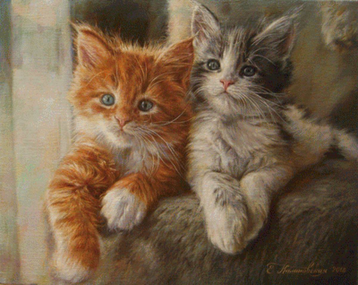 По картине Екатерины Калиновской - котята - предпросмотр