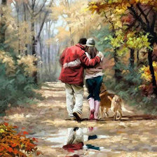 Схема вышивки «Прогулка»