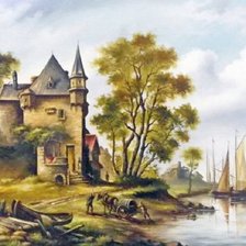 Схема вышивки «Голландия. По картине Г.Новицкого»