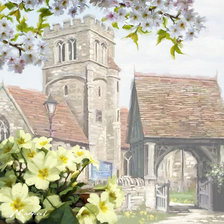 Схема вышивки «Весна в старом замке. По картине Ричарда Макнейла»