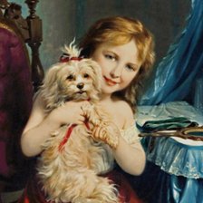 Схема вышивки «Девочка с сабачкой»