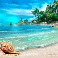 Схема вышивки «Море»