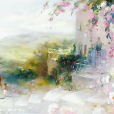 Схема вышивки «море»