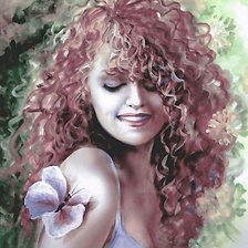 Схема вышивки «Девушка»