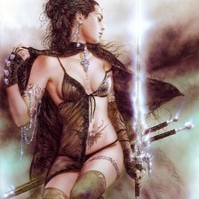 Схема вышивки «воительница»