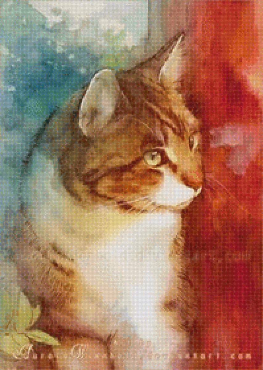 Акварель Киса - кошки - предпросмотр