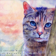 Схема вышивки «Акварель Киса 2»