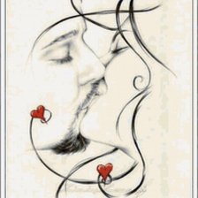 Схема вышивки «Поцелуй»