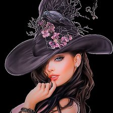 Схема вышивки «ведьмочка»