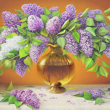 Схема вышивки «Серия "Букет". Сирень»