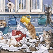 Схема вышивки «котята»