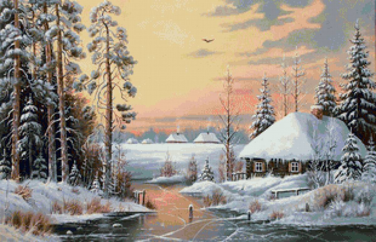 №1850452 - пейзаж зима, природа, снег, вода - предпросмотр