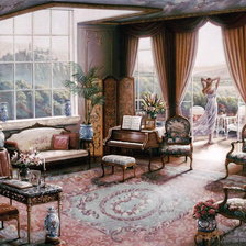 Схема вышивки «Вид на замок»