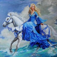 Схема вышивки «Всадница»