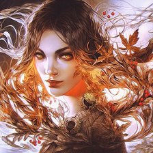 Схема вышивки «Девушка»