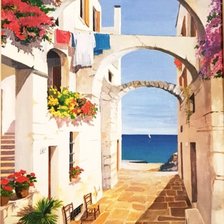 Схема вышивки «море»