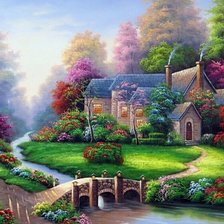 Схема вышивки «Домик»