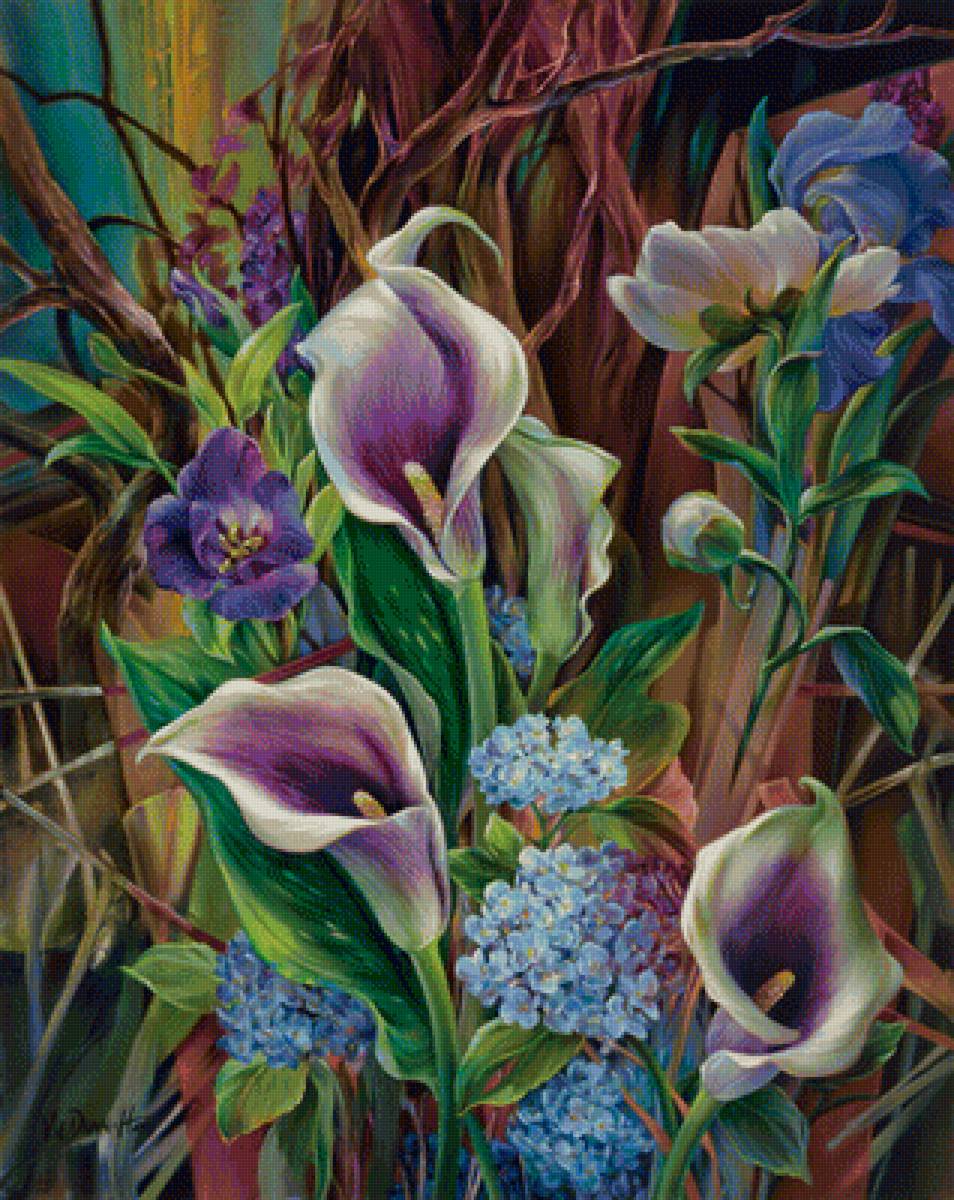 В волшебном лесу - лес, цветы - предпросмотр