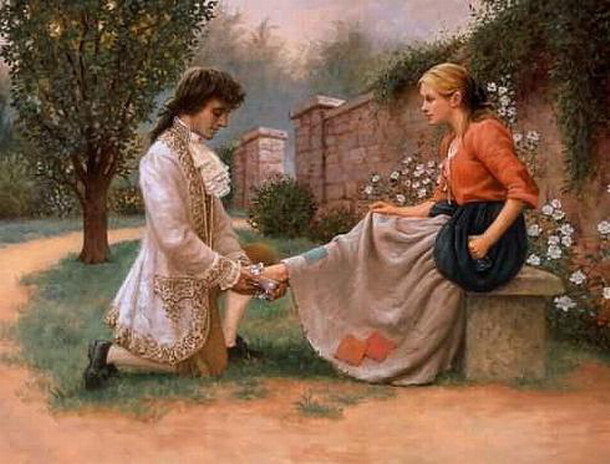 Принц и Золушка - туфелька, принц, сказка, золушка, встреча - оригинал