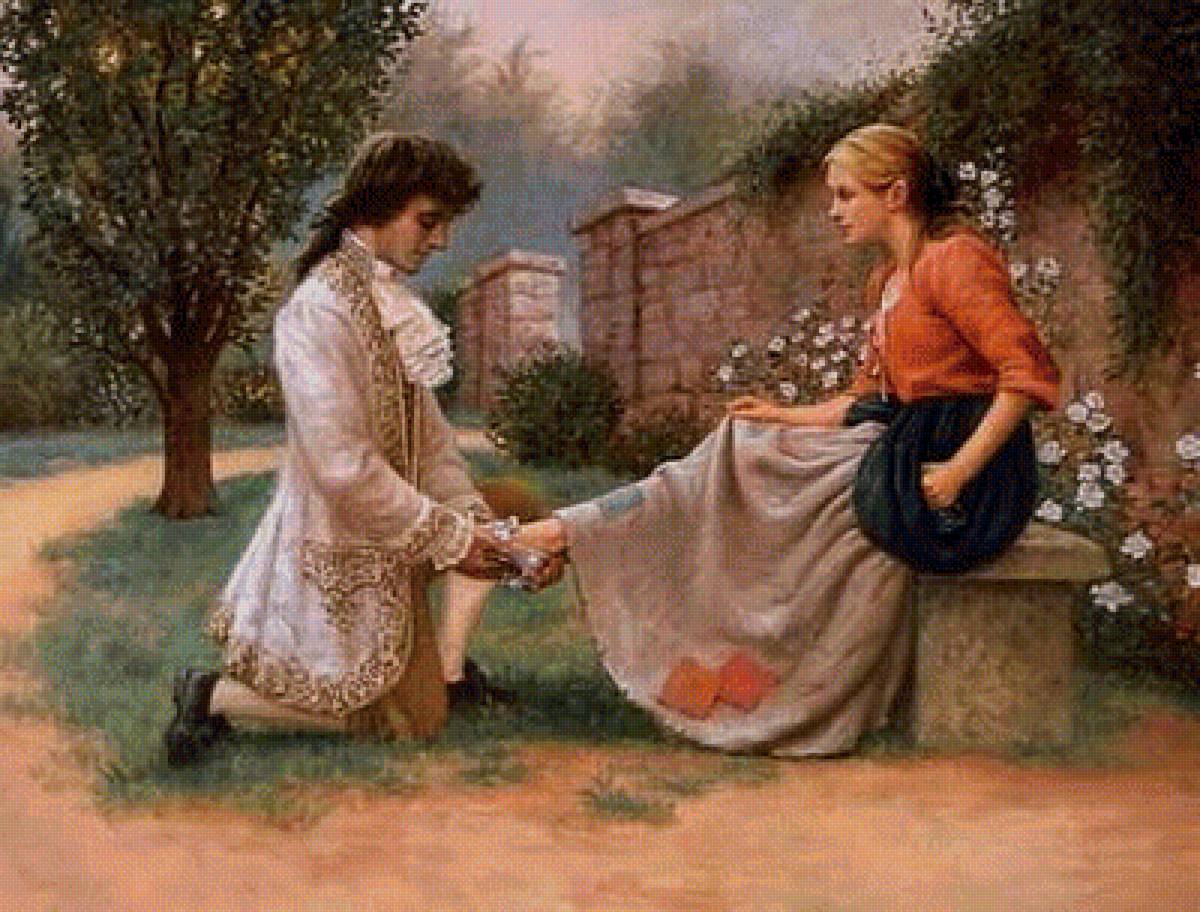 Принц и Золушка - сказка, принц, туфелька, встреча, золушка - предпросмотр