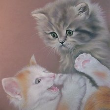 Схема вышивки «котята»