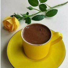 Схема вышивки «роза и кофе»