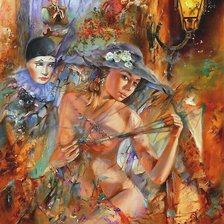 Схема вышивки «таинственные женщины»