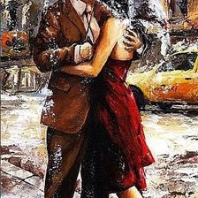 Схема вышивки «двое под зонтом»