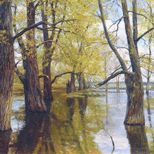 Схема вышивки «Худ. Брусилов. Весенний разлив.»