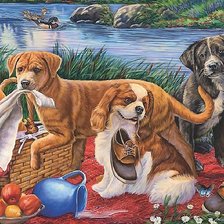 Схема вышивки «мир животных»